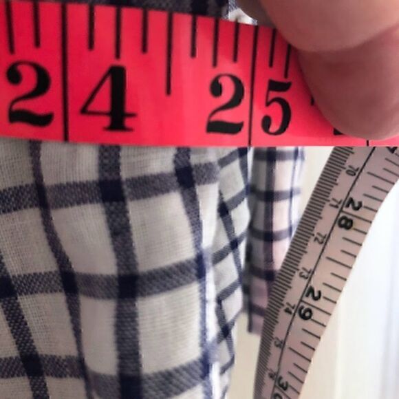 Vintage Daniel Cremieux Men's Fine Linen Italian Plaid Short Sleeve Shirt Large - Picture 7 of 7